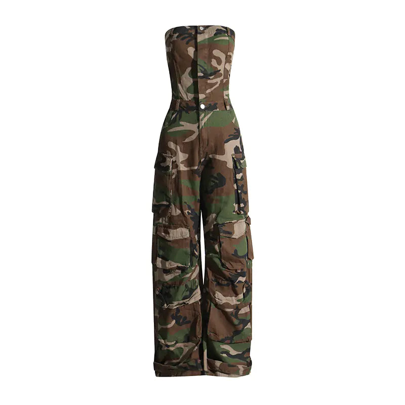 2024 Women's Camouflage Jumpsuit - Slim Fit Casual Wear