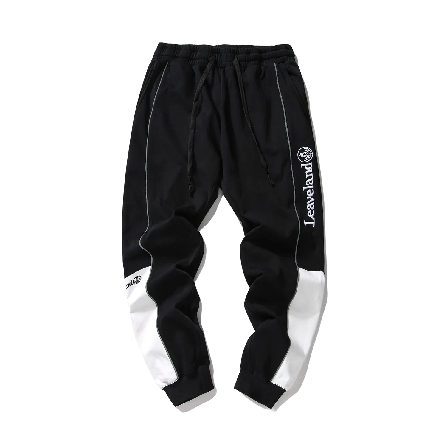 Men's Color Block Lettered Jogger Pants (Casual Wear)