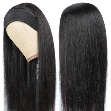 Human Hair Headband Wig Without Lace