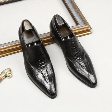 Men's Leather Shoes - Cowhide Trend Business Formal Wear