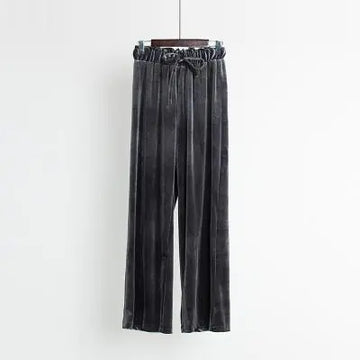 Korean Style High Waist Velvet Loose Leggings for Women