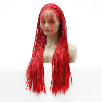 European Ladies Black Double Braided Wig