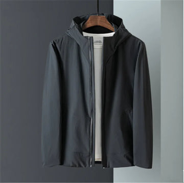 Men's Hooded Jacket for Spring and Autumn Casual Wear